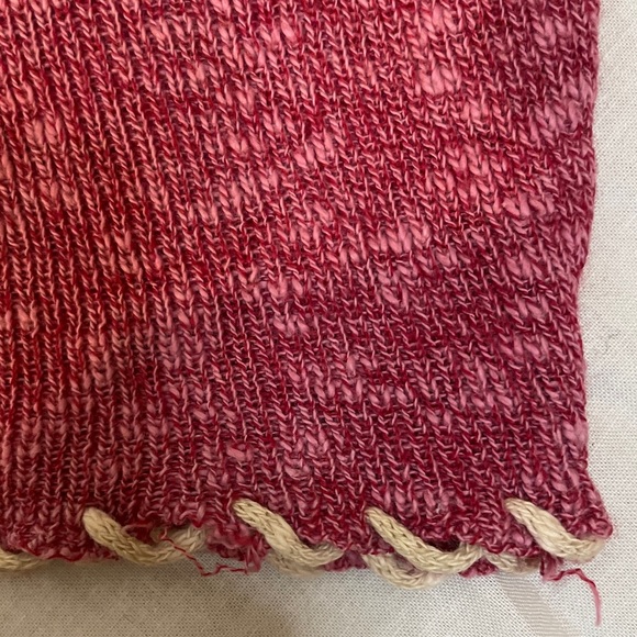 Elaine Post vintage knit bikini / bra top XS extra small pink w/ cream details - Picture 6 of 9